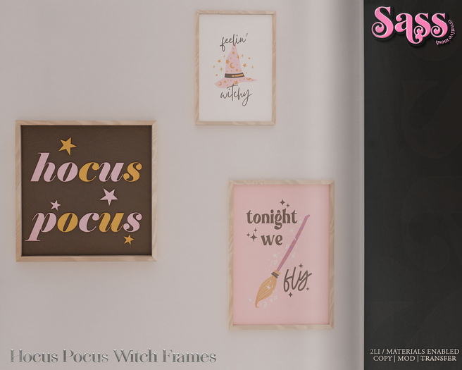 Second Life Marketplace - Sass [HD] Hocus Pocus Witch Frames